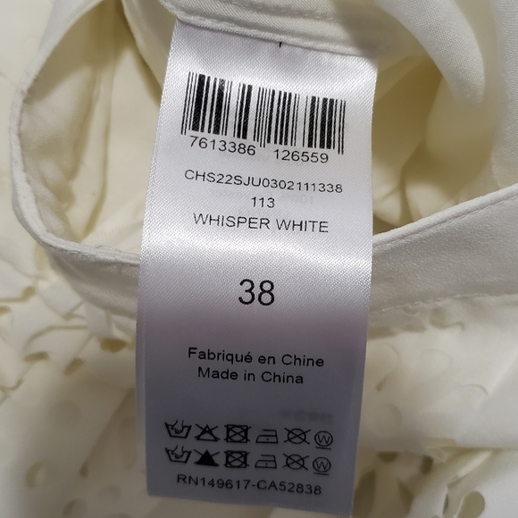 See by Chloe Lasercut pleated midi skirt in whisper white size 38/ US4 - Picture 13 of 16